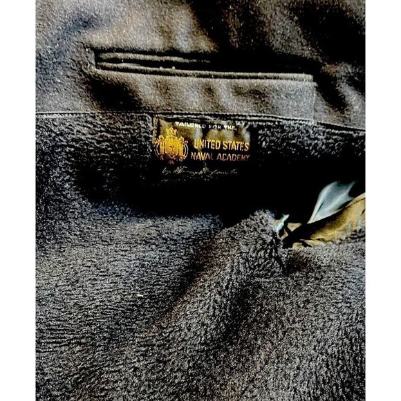 US NAVY Naval Academy Vintage Peacoat Pea Coat 37 Reefer Gold Buttons - Picture 5 of 8